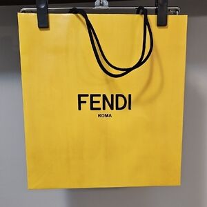 Fendi Bold Yellow Shopping Bag Medium